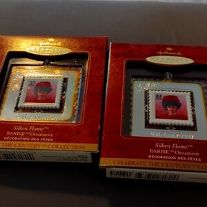 Hallmark Silken Flame Barbie Ornament Vintage  $10 For 2.